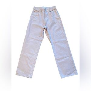 H&M Light Pink Loose Straight High Jeans. 100% Cotton. Size 8.